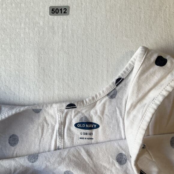 Old Navy Girls Dress L (10-12) Blue Polka Dot A-Line Sleeveless Knee Length - Picture 2 of 8